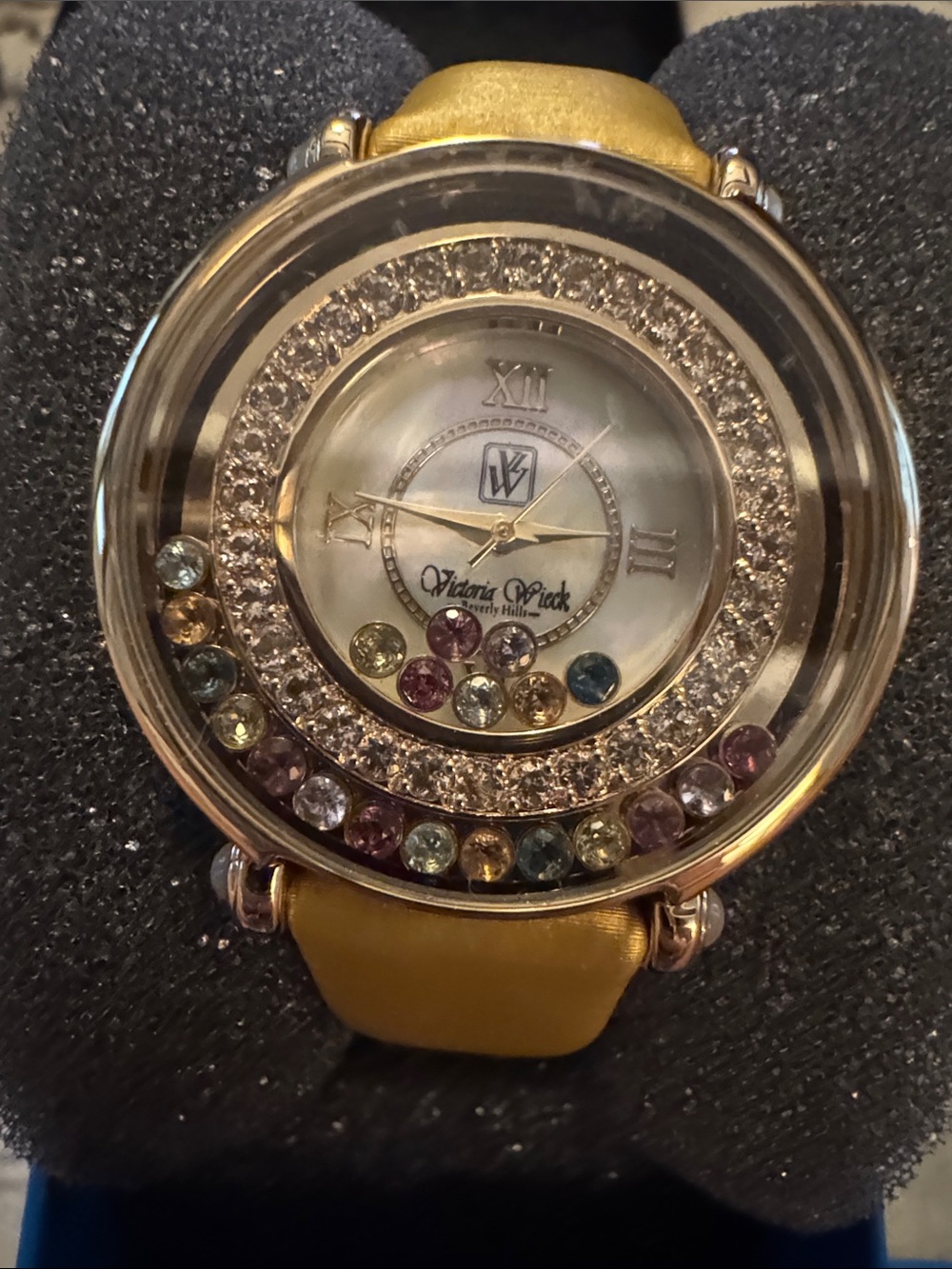 Women's Yellow Crystal Accent Watch